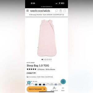 XL 1 TOG kyte sleep sack in colour haze